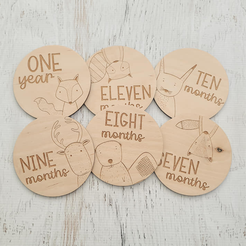 Woodland Theme Milestone Discs
