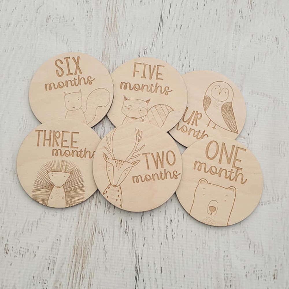 Woodland Theme Milestone Discs