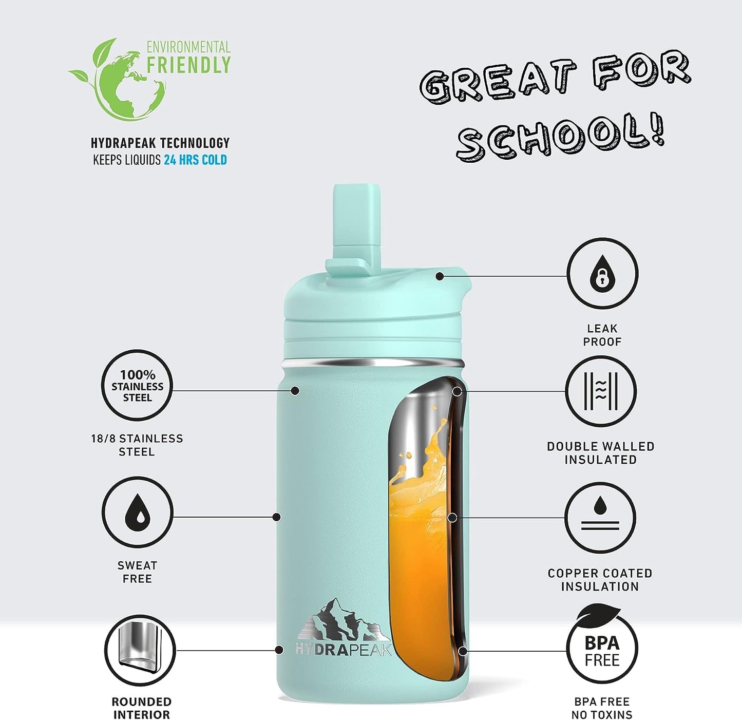 Hydrapeak - 14oz Kids Insulated Tumbler