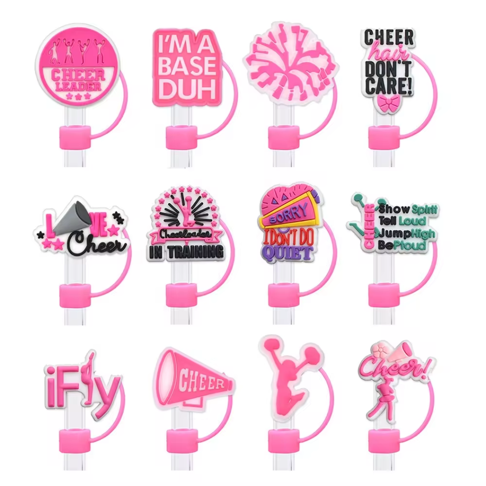 Cheerleader Straw Toppers