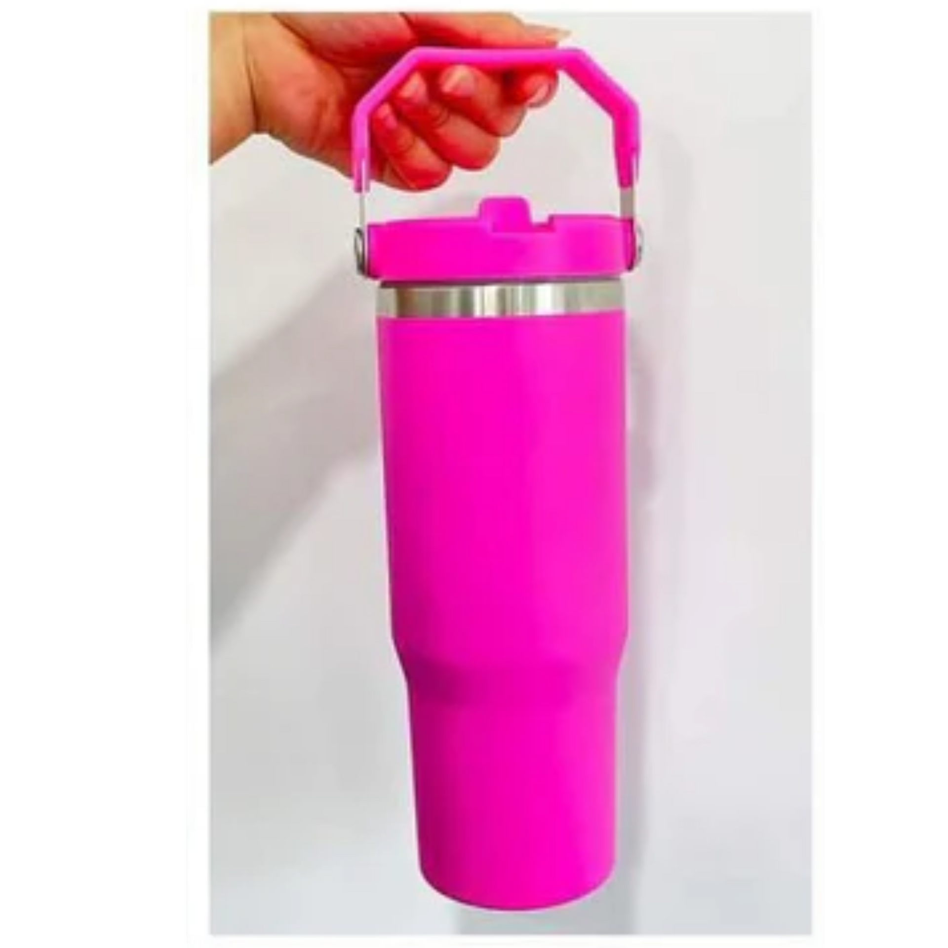 30oz Flip Straw Top Tumbler with Handle – Big Mood Designs