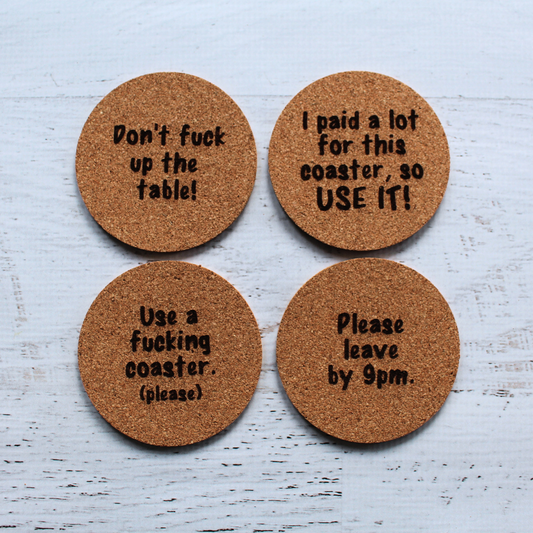 Funny Cork Coaster Set