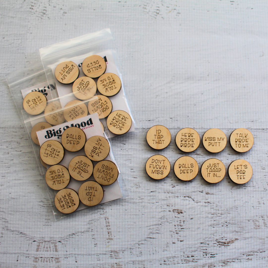Punny Golf Ball Markers